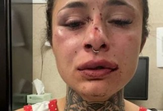 VIOLÊNCIA CONTRA A MULHER: Tatuadora brasileira é agredida pelo namorado nos EUA e pede ajuda - VEJA VÍDEO