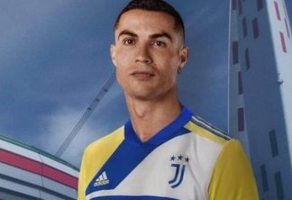 Com Cristiano Ronaldo de modelo, Juventus lança terceira camisa “carteiro” - VEJA VÍDEO