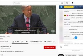 PALCO DE GUERRA: caixa de comentários da ONU no YouTube reúne críticos e apoiadores de Boslonaro: "vergonha pro Brasil"
