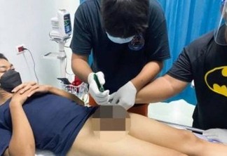 Homem fica com órgão sexual entalado em cano após fazer procedimento íntimo