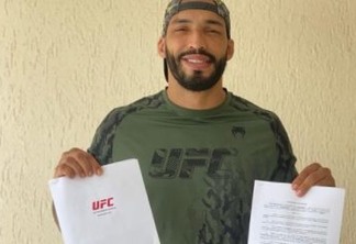 De férias em Cajazeiras, Bruno Blindado renova contrato com o UFC: "Mais um momento especial"