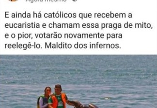 Padre paraibano critica postura de Bolsonaro ao ignorar tragédia na Bahia: “Há católicos que recebem a eucaristia e chamam essa praga de mito”