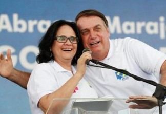Foto: Damares Alves, ao lado do presidente Jair Bolsonaro
