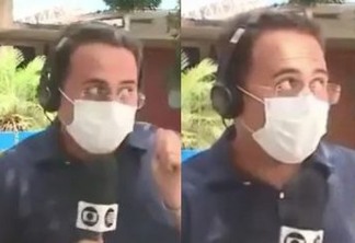 Repórter da Globo é atacado por animal durante telejornal ao vivo; assista