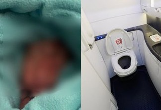 Recém-nascido é encontrado em lixeira de banheiro de avião; mãe foi presa