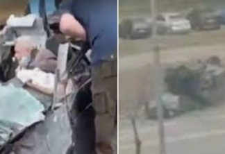 ATROCIDADE QUE REVOLTA O MUNDO: Tanque russo passando por cima de carro civil na Ucrânia - VEJA VÍDEO