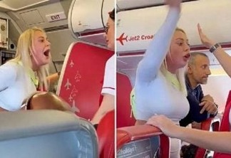 Mulher é expulsa de avião após se irritar com choro de bebês e agredir tripulação