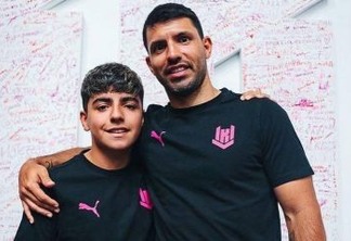 Neto de Maradona e afilhado de Messi, filho de Aguero inicia treinos em clube argentino para "seguir os passos do pai"