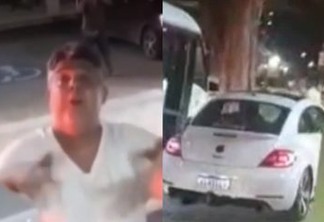 Homem ameaça motorista de micro-ônibus, atropela pedestre na calçada e é posto em liberdade após pagar fiança de mais de R$ 18 mil - VEJA VÍDEOS