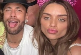 Neymar e Rafa Kalimann trocaram beijos na festa de Rafaella Santos, diz site