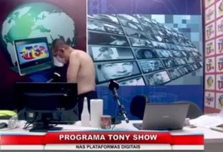 Apresentador Wellington Souza do programa Tony Show desmaia ao vivo - VEJA O VÍDEO