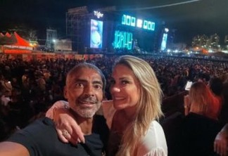 Acompanhado por filha e namorada, Romário marca presença em jogo do Flamengo