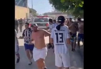 Clima esquenta e torcedores brigam durante jogo do Sousa e Treze no Marizão - VEJA VÍDEO