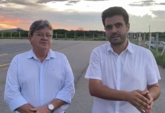 Em vídeo ao lado de Wilson Filho, João Azevêdo anuncia pavimentação da estrada que liga Uiraúna a Vieirópolis