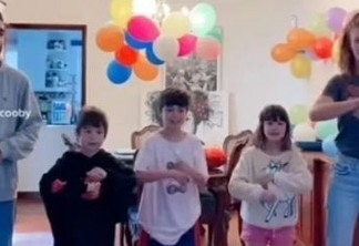 Pedro Scooby reencontra filhos e celebra momento com dança no TikTok