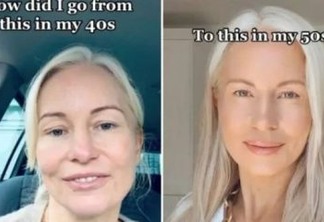 Mulher viraliza ao mostrar como ficou mais bonita aos 50 anos