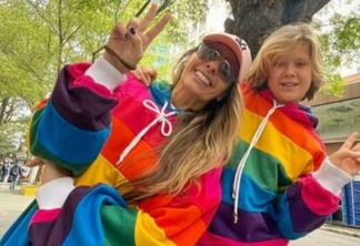 Adriane Galisteu leva o filho para a parada LGBT+ e após ser criticada na internet afirma: "Não ligo, vou mostrar o caminho correto"
