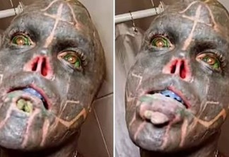 'Alien Negro' modifica novamente o corpo e ganha 'boca extra'