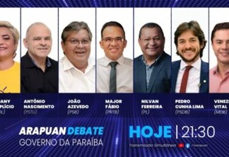 NESTA SEGUNDA: Polêmica Paraíba transmite debate realizado pela TV Arapuan com os candidatos ao governo do estado, às 21h30