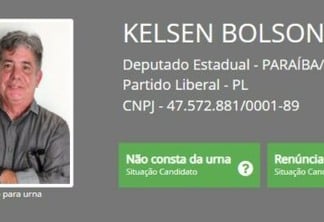 Candidato do PL que adotou nome ‘Bolsonaro’ desiste de disputar as eleições na Paraíba; confira