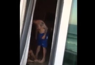 Vídeo flagra policial penal agredindo esposa em quarto de hotel - ASSISTA