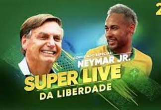 Bolsonaro anuncia “super live” com Neymar e Moro para este sábado