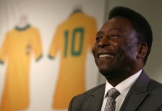 Pelé durante evento em Londres em 2016 — Foto: Neil Hall / Getty Images

