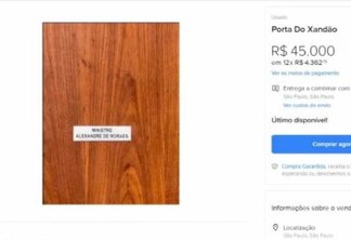 'PORTA DO XANDÃO': golpistas vendem porta do gabinete do ministro do STF no Mercado Livre