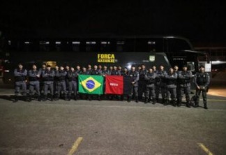 A tropa viajou numa aeronave da Força Aérea Brasileira (FAB). (Foto: Twitter governador)