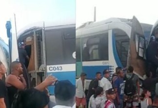 URGENTE: Colisão entre trens deixa passageiros feridos em João Pessoa; VEJA VÍDEO