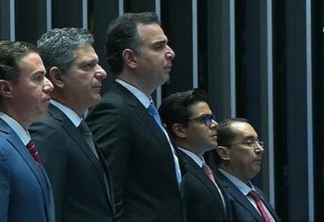 Rodrigo Pacheco e Veneziano buscam a recondução em Brasília / Foto: TV Senado