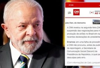 CNN pede desculpas ao governo Lula após publicar fake news
