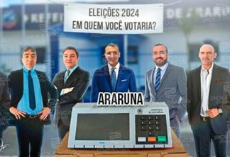ENQUETE POLÊMICA PARAÍBA: em quem você votaria para prefeito de Araruna, caso as eleições fossem hoje? – PARTICIPE 