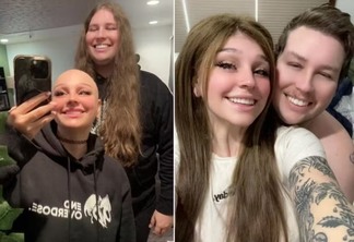 Homem deixa o cabelo crescer por 4 anos para fazer peruca para a namorada, que tem alopecia
