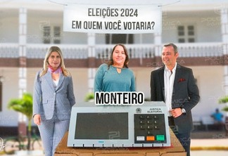 ENQUETE POLÊMICA PARAÍBA: com candidatura definida, em quem você votaria para prefeito (a) de Monteiro, caso as eleições fossem hoje? – PARTICIPE 