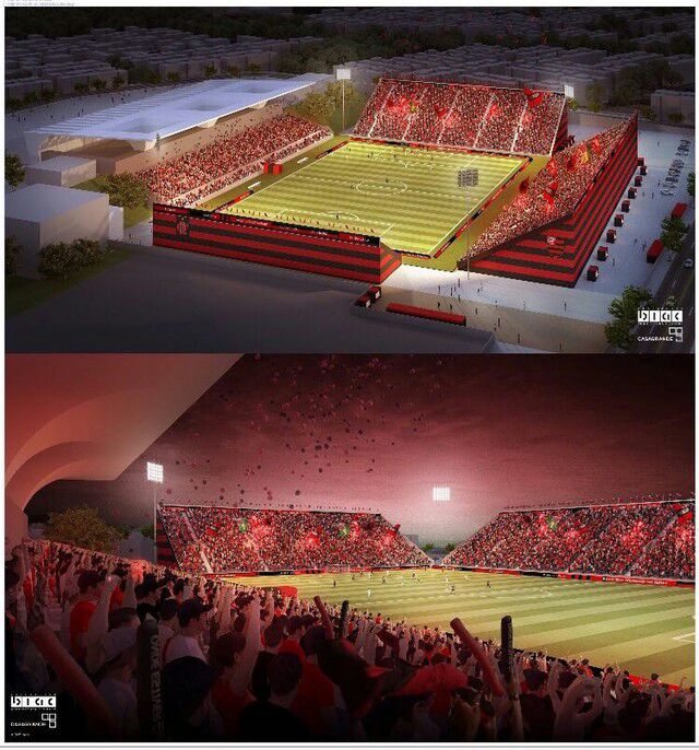 Flamengo quer construir estádio com arquibancadas a 6m do campo
