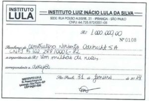 recibo odebrecht 300x205 - Odebrecht entrega recibos de doação de R$ 4 mi ao Instituto Lula