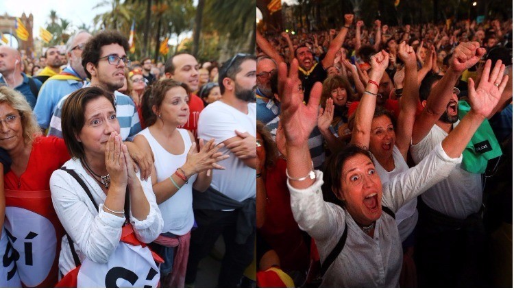 catalunha montagem - Catalunha declara independência, mas suspende efeito para negociações