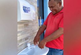 CORONAVÍRUS: Empresário cria lavatório público com próprios recursos em Diamante, PB