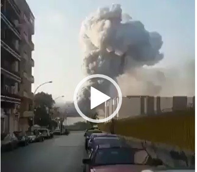 Capturar 6 - Vídeos mostram momento da explosão que causou destruição em Beirute - CONFIRA