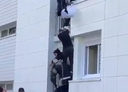 IMPRESSIONANTE! Bebê é arremessado da janela de apartamento para escapar de incêndio – VEJA VÍDEO 