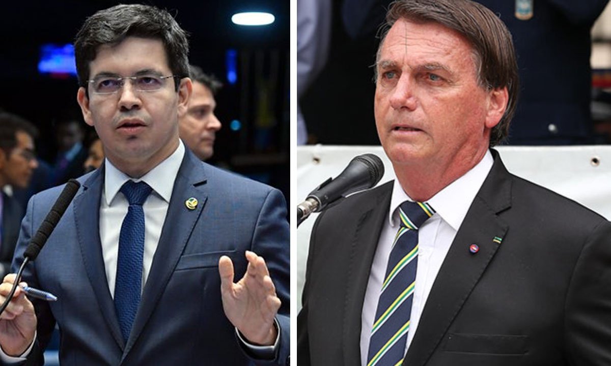 bolsonaro e randolfe - MULTA DE R$ 200 MIL: Randolfe quer proibir Bolsonaro de espalhar fake news; entenda
