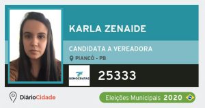 karla zenaide 25333 santinho 300x158 - Justiça cassa mandatos de dois vereadores eleitos e todos os suplentes do DEM em Piancó; LEIA DECISÃO