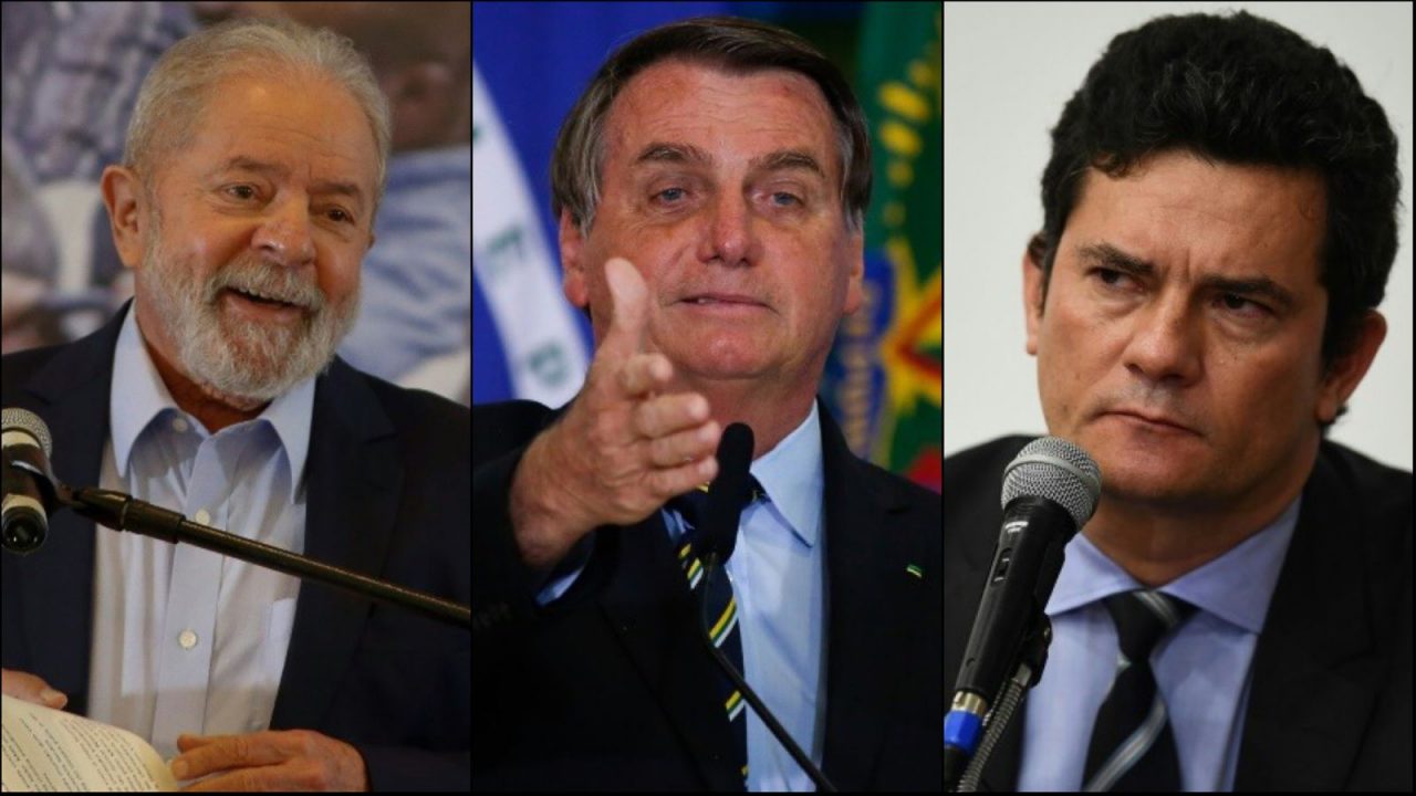 montagem lula bolsonaro e moro scaled - PESQUISA PODERDATA: Lula lidera com 40% e Bolsonaro aparece em seguida com 30%; Moro tem 7%