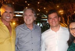 Sérgio Moro encontra Bivar e Renata Abreu, na festa de Julian Lemos em Cabedelo