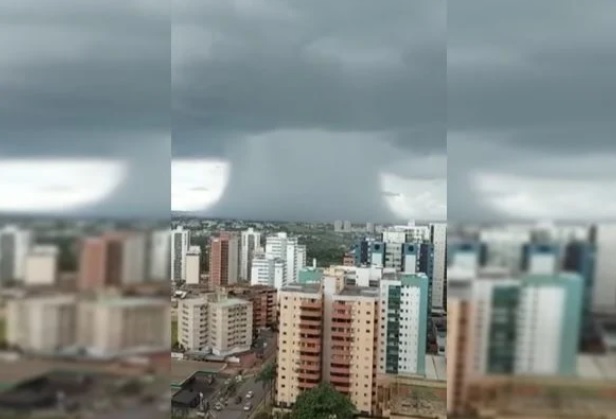 chuva cogumelo - Câmeras flagram chuva em 'formato de cogumelo' em cidade brasileira; veja vídeo