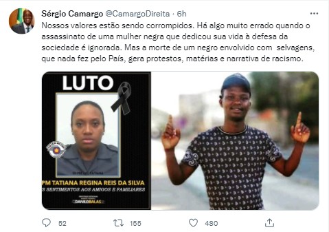 sergio camargo - Presidente da Fundação Palmares ataca Moïse e culpa jovem pela própria morte: "Foi um vagabundo"