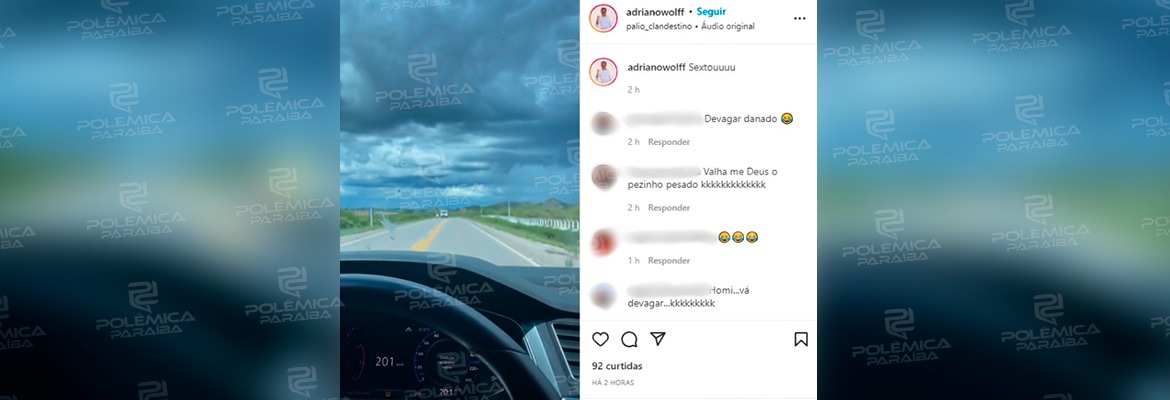 WhatsApp Image 2022 04 08 at 11.07.02 - "SEXTOU": Prefeito paraibano publica vídeo dirigindo a mais de 200km/h em rodovia - ASSISTA