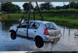 Motorista perde controle de carro e cai com veículo em reservatório d’água, em João Pessoa