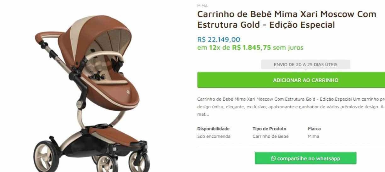 carrinho 20986192 - Hulk passeia com a esposa e a filha em carrinho de bebê de R$ 22 mil e choca internautas